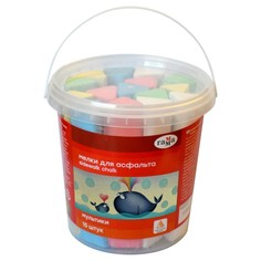 Мульти-Пульти Мелки для асфальта Гамма "Мультики", цветные, 15шт., треугольные, пластиково