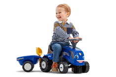 Трактор-каталка FALK "New Holland" с прицепом, граблями и лопатой F0280C