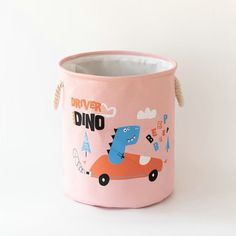 Корзина для хранения игрушек Shantou Динозаврик розовый 35х40 см 076432