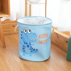 Корзина для хранения игрушек Shantou Динозаврик голубой 35х40 см 076431