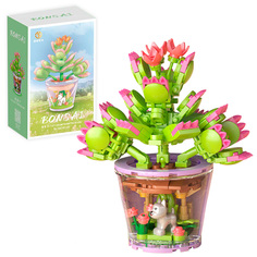 Конструктор Цветы в горшке: Котиледон войлочный Bonsai 172 детали Mange