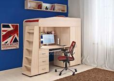 Стенка детская Мегамебель Кровать - чердак Сказка ШxГxВ 2290*840*1800