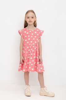 Платье детское CROCKID М 3547-1, клубнично-розовый, клубника, 116