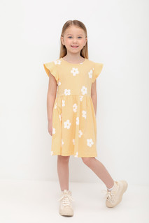 Платье детское CROCKID М 3547-1, абрикосовый щербет, цветы, 134