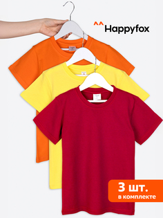 Футболка детская Happy Fox HF5501N3, т бордовый оранжевый желтый, 116 Happyfox