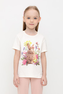 Футболка детская CROCKID М 3737_UDL К 302346, белая лилия, 116