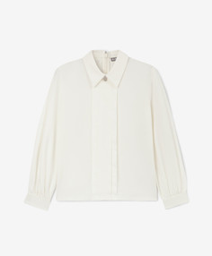 Блузка трикотажная с декором молочная для девочки Gulliver (134)