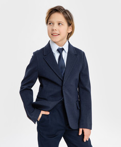 Пиджак с лацканами на пуговицах синий Button Blue (128)