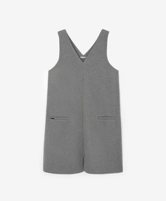 Сарафан из джерси с карманами серый для девочки Gulliver (122)