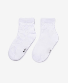 Носки с жаккардовым рисунком белые для девочек Gulliver (26-28)