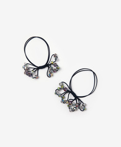 Набор резинок для волос с декором синие для девочки Gulliver (One size)