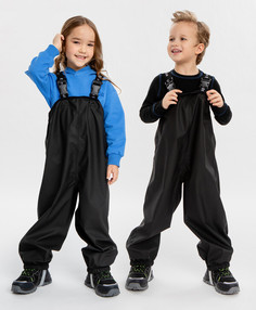 Брюки непромокаемые демисезонные чёрные детские Button Blue (110)