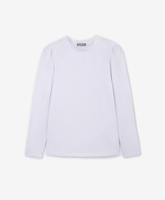 Блузка из джерси белая для девочки Gulliver (128)