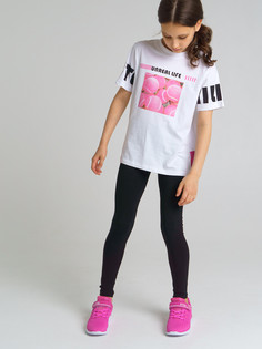 Леггинсы гимнастические для девочки PlayToday, черный, 146