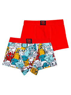 Трусы трикотажные для мальчиков PlayToday - боксеры, 2 шт в комплекте, цветной, 122-128