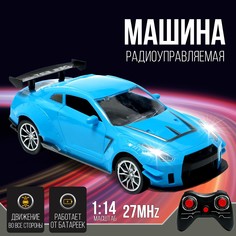 Радиоуправляемая машинка No Brand Купе 1:14, работает от батареек, цвет синий
