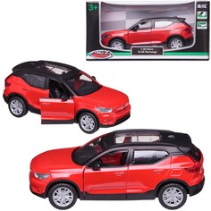 Машинка металлическая MSZ серия 1:43 Volvo XC40, красная, инерционная, двери открываются