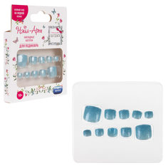 Накладные ногти для педикюра Lukky Нэйл-Арт наб Pedicure style 9 Aqua Blue