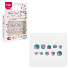Накладные ногти для педикюра Lukky Нэйл-Арт наб Pedicure style4 Aquarelle