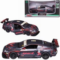 Машинка MSZ серия 1:43 Bentley continental GT3, серая, инерционная, двери открываются