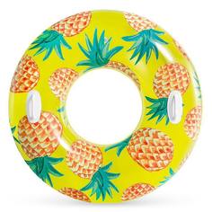 Круг надувной INTEX Tropical Fruit Tubes Ананас с ручками-держателями от 9 лет 107 см