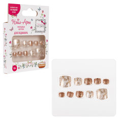 Накладные ногти для педикюра Lukky Нэйл-Арт наб Pedicure style 11 Golden Marble