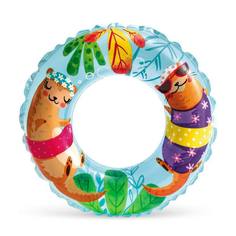Круг надувной INTEX Transparent Rings Забавные сюжеты Коты, 61см int59242NP/коты