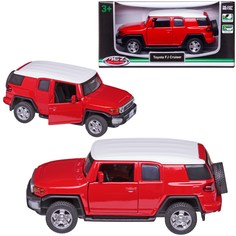 Машинка MSZ серия 1:43 Toyota FJ cruiser металл, красная, инерционная, двери открываются