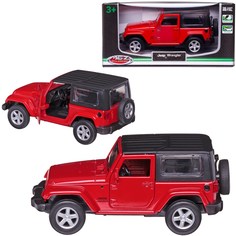 Машинка MSZ серия 1:43 Jeep Wrangler, цвет красный, инерционная, двери открываются