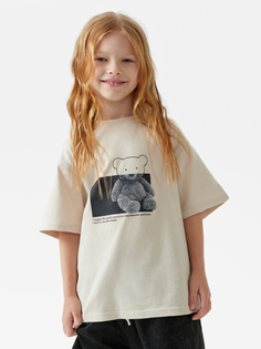 Футболка детская Happy Baby 88211, beige (bear), 128