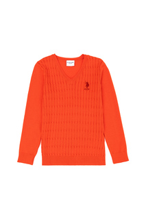 Пуловер детский US Polo Assn G084SZ0TK0TD02-KIDS-BSK23_VR181, красный, 110
