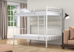 Двухъярусная кровать 4 сезона 120x190 Валенсия 120 Белый полка Дуб крафт белый
