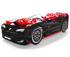 Кровать-машина Турбо Черный Турбо, Без подсветки Киндер