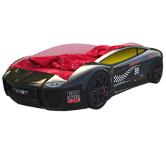 Кровать-машина Ламба Next Черный Ламба Next, Без подсветки Киндер