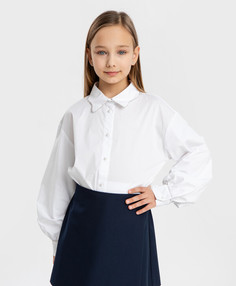 Рубашка детская Button Blue 224BBGS14090200, белый, 164