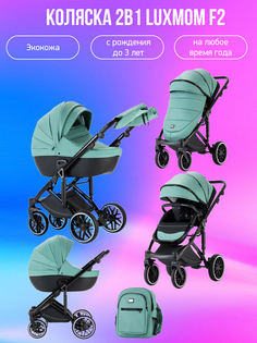 Коляска 2 в 1 luxmom F2 зеленый