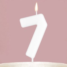 Свеча-цифра для торта Страна Карнавалия Цифра 7 , светится в темноте, 4 х 10 см