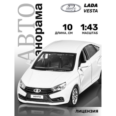 Игрушка детская Автопанорама Машинка металлическая 1:43 LADA VESTA белая, JB1251621