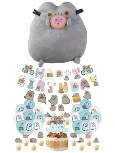 Мягкая игрушка и декор StarFriend набор 2 в 1 кот Пушин с пончиком Pusheen