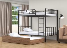 Двухъярусная кровать 4 сезона Валенсия 120 выкатная черный