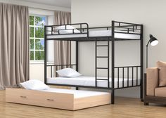 Двухъярусная кровать 4 сезона Валенсия 120 выкатная черный