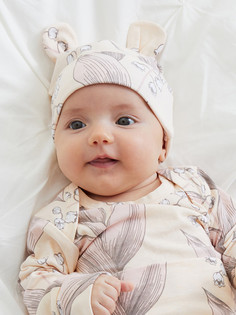 Шапка детская Happy Baby 90115 цв. бежевый; белый; розовый р. 48