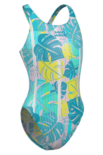 Купальник слитный детский Mad Wave Start junior anti-chlor K1, голубой, 158