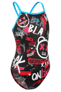 Купальник слитный детский Mad Wave Nera Junior PBT H1, черный, 134