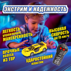 Машинка 1toy Спортавто спорткар на р/у 1:24 27 МГц, 2 канала, желтый
