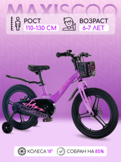 Велосипед Maxiscoo JAZZ Pro 18" (2024) Фиолетовый Матовый X-MSC-J1833P