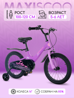 Велосипед Maxiscoo JAZZ Стандарт 16" (2024) Фиолетовый Матовый X-MSC-J1633