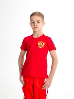 Футболка детская Sport&K прямая, красный, 134