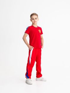 Футболка детская Sport&K прямая, красный, 116