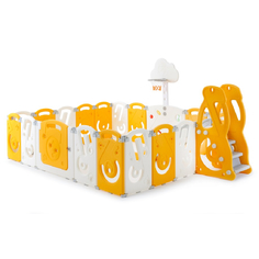 Большой детский игровой манеж, комплекс UNIX Kids SUPREME Music 200x240 Yellow